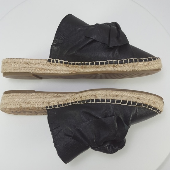 New Sam Edelman Lynda leather bow espadrille mule - Picture 3 of 8